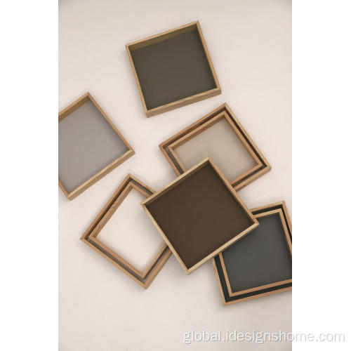 Regular Decorative Plate Square Solid Wood Serving Tray Factory